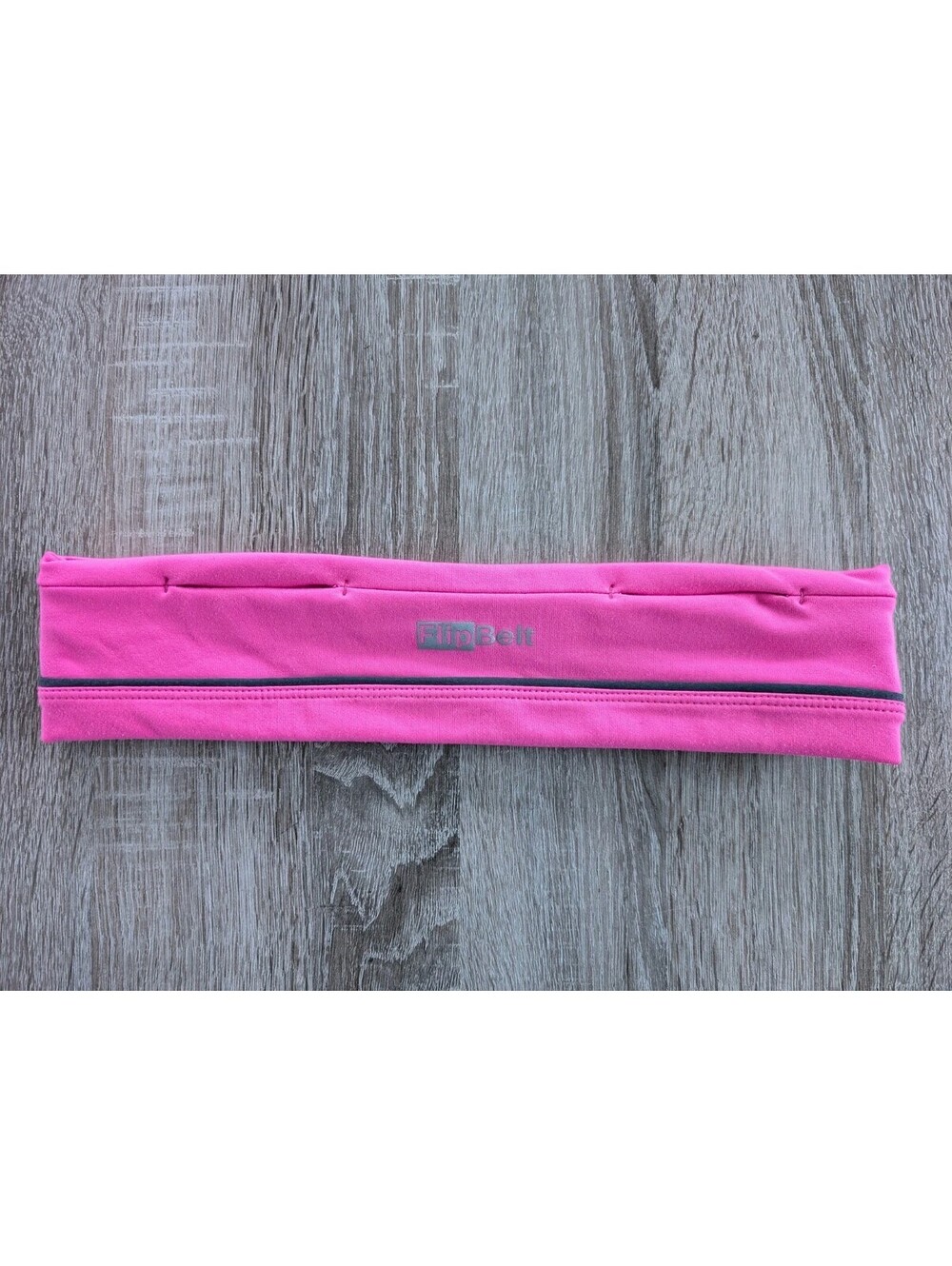 Flipbelt Elite Running Waist Belt Pink Zippered Pocket Reflective Strip